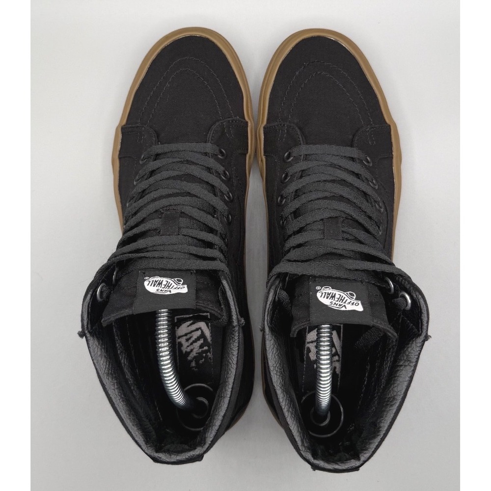 Vans Sk8-Hi Black Canvas Gum Sole High Top Sneakers Mens 10 721356 Skater - Picture 9 of 16